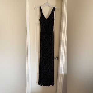 Elegant Black Beaded Gown